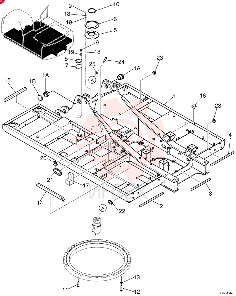 Upper Frame Assembly, Incls. Refs. 1A & 1B