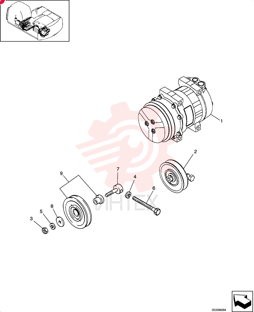 COMPRESSOR,W/ Pulley YX91V00001F1 (1)