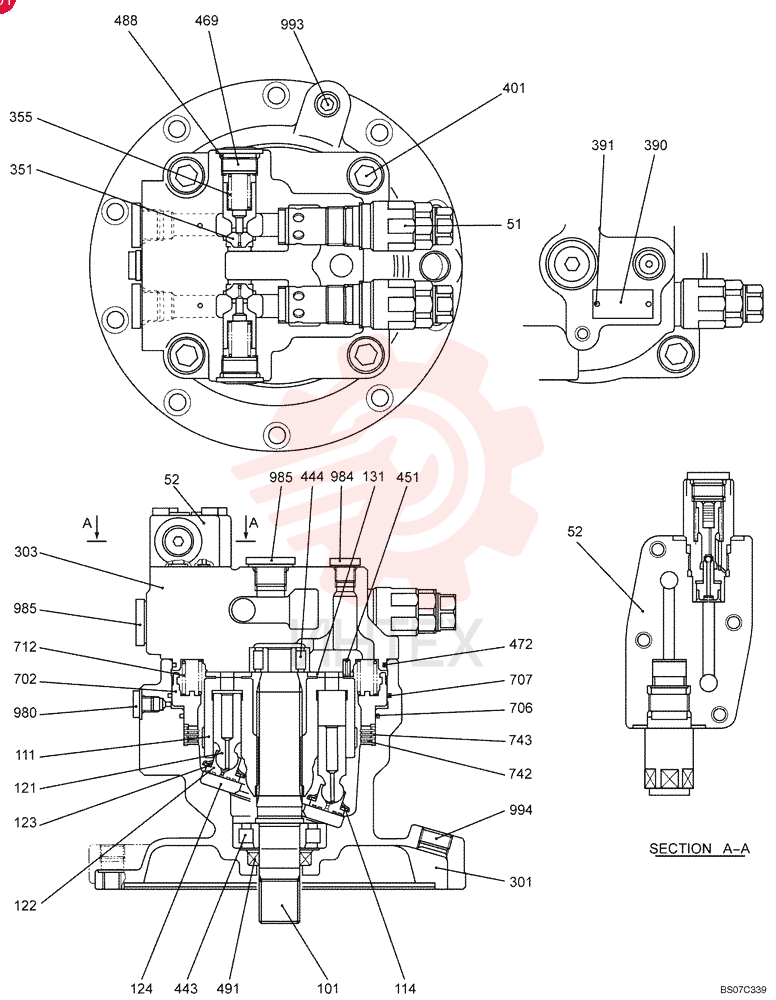 HYDRAULIC MOTOR YM15V00006F1