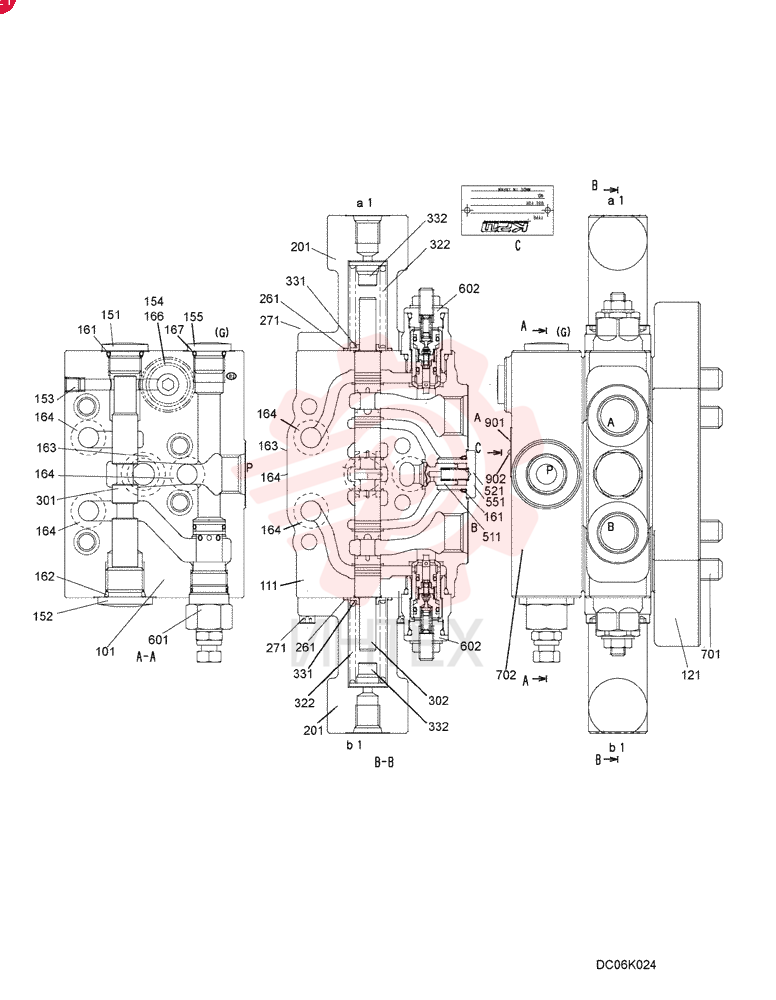 HYDRAULIC VALVE YN30V00108F1 (1)
