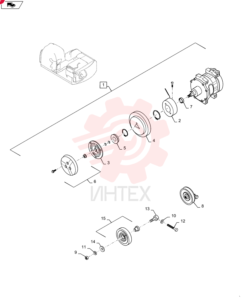 AIRCOND. COMPRESSOR,W/ Pulley LC91V00001F1