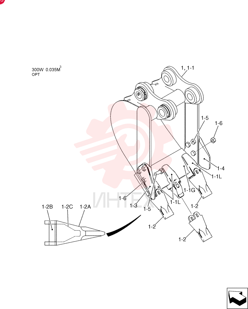 Bucket Assy., 300w