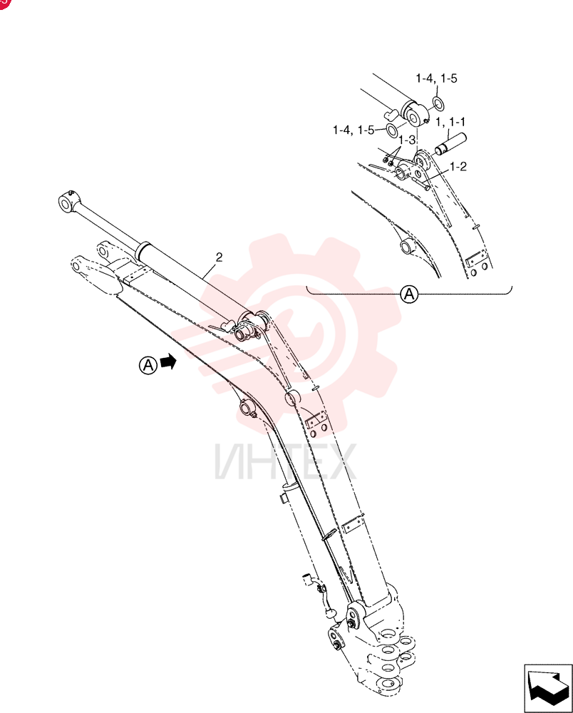 Cylinder Instal (Arm) PU02B00072F1