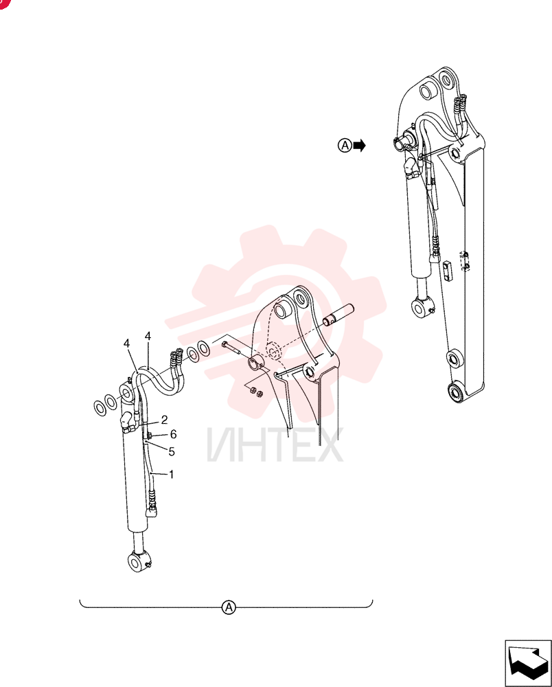 Hyd. Lines, Arm 0.98m
