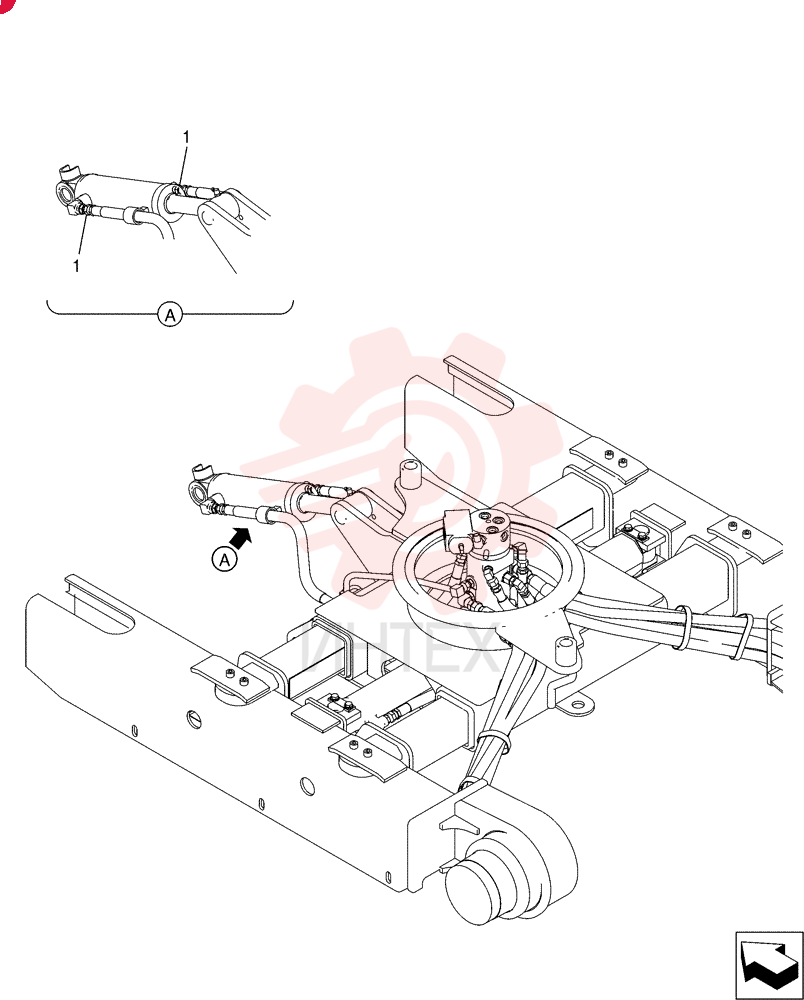 Hyd. Lines, Cylinder (Dozer) PU13H00012F1