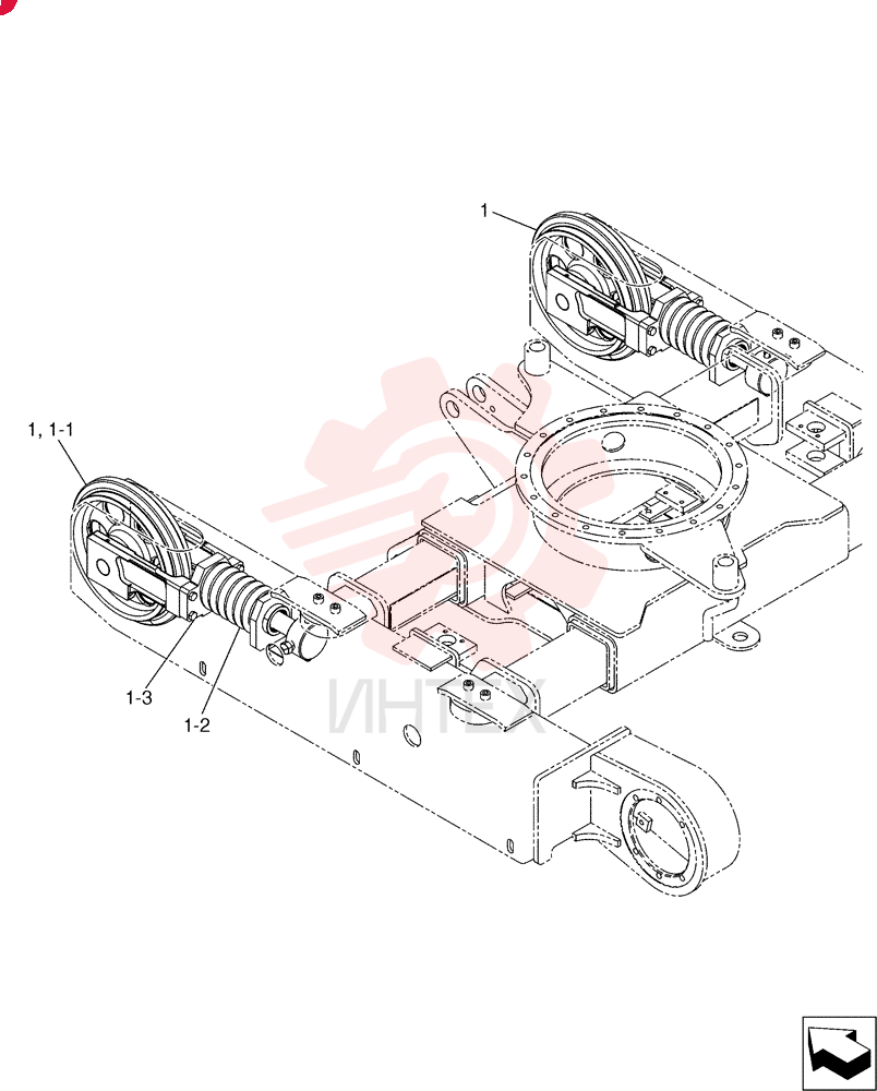 Idler Assy., Crawler PU52D00017F1