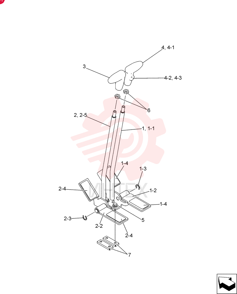 Lever Assy., Control PU50M00016F1