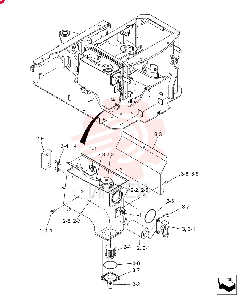 Tank Instal, Hyd. PU33H00026F1