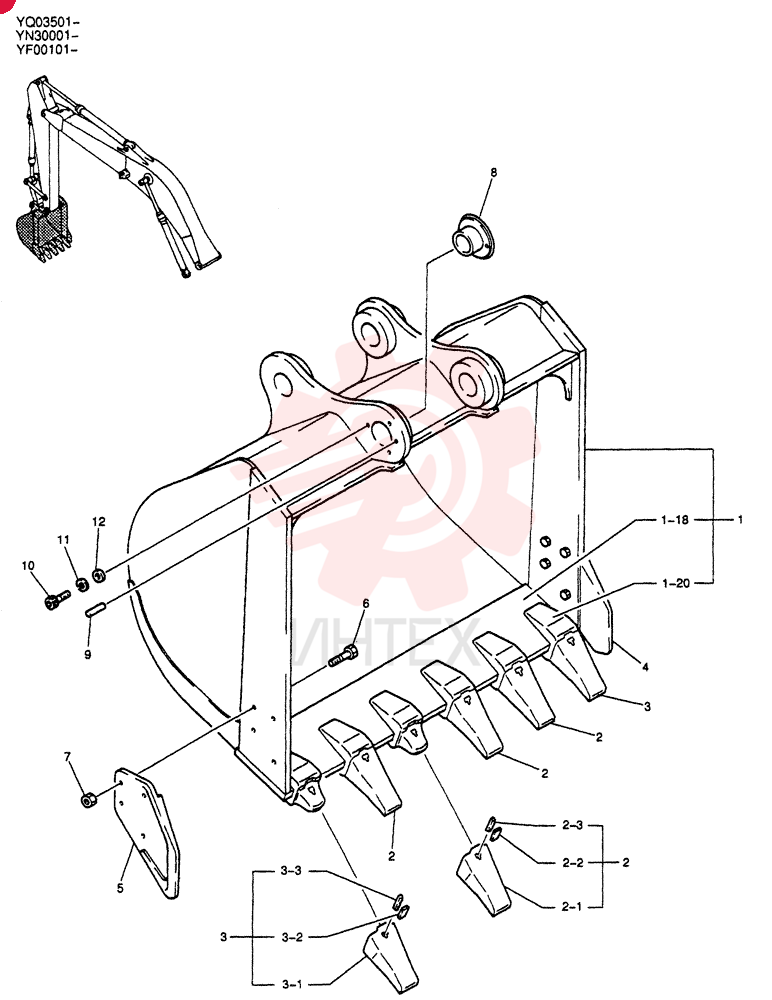 BUCKET ASSY,1.05M3