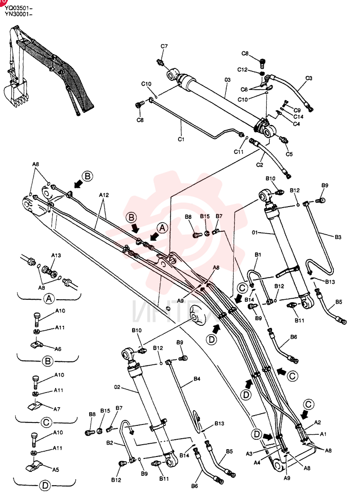 BUCKET CYLINDER YN01V00037F1 (2)