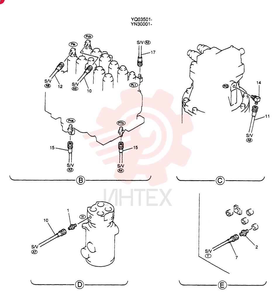 CONTROL LINES,VALVE YN64H00046F1 (1)
