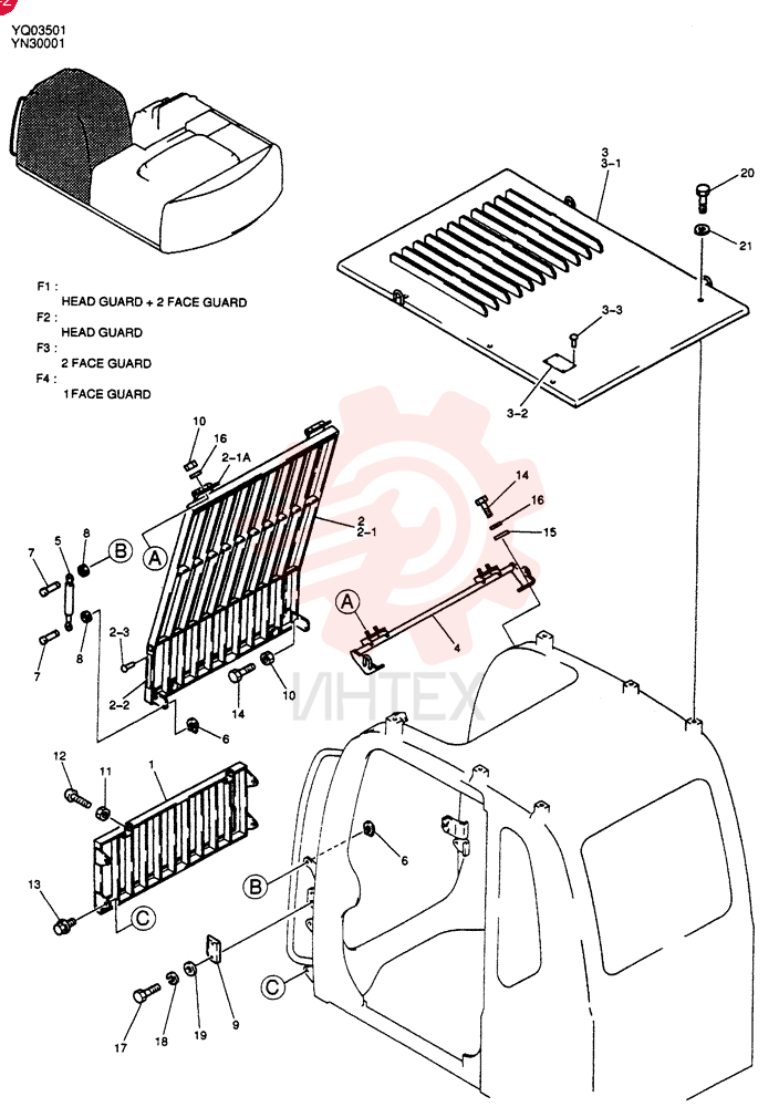 GUARD INSTAL (HEAD GUARD + 2FACE GUARD)