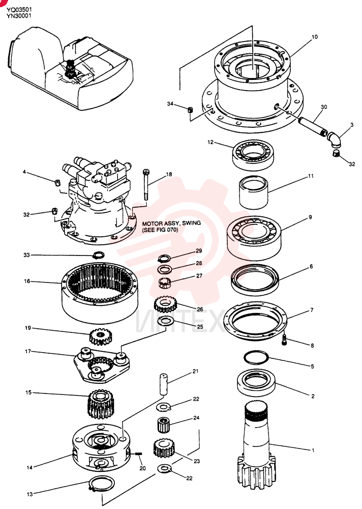 MOTO-REDUCTION GEAR YN32W00004F1