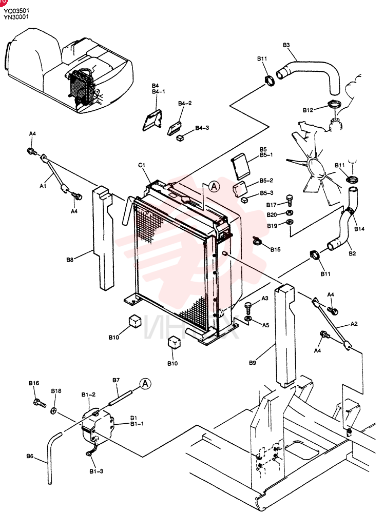RADIATOR INSTAL RADIATOR INSTAL STAY YN05P00016F1