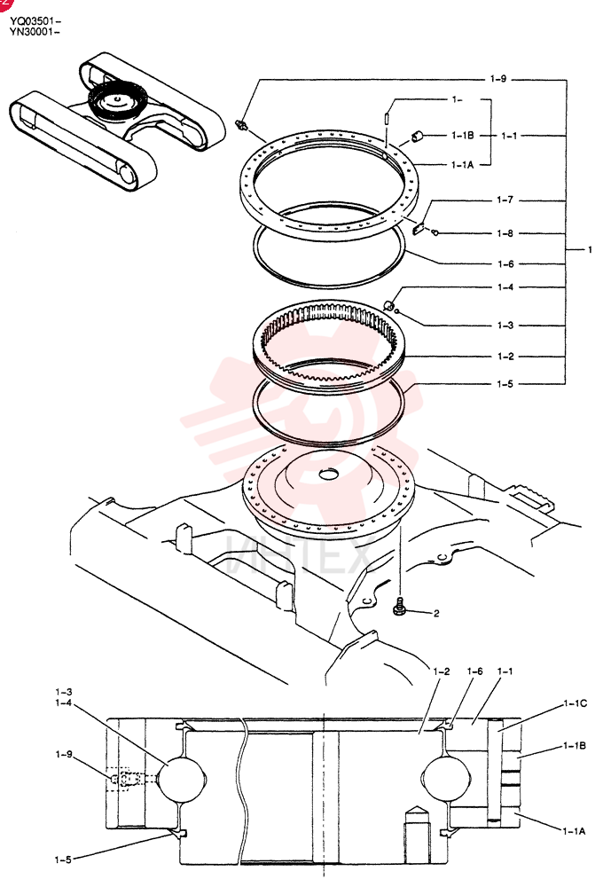 RING ASSY, SLEWING YN40F00008F1