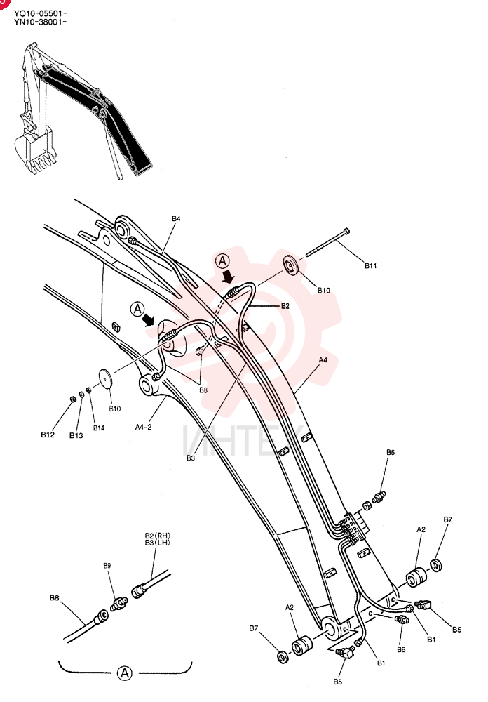 BOOM ASSY, HOE YN02B00290F3