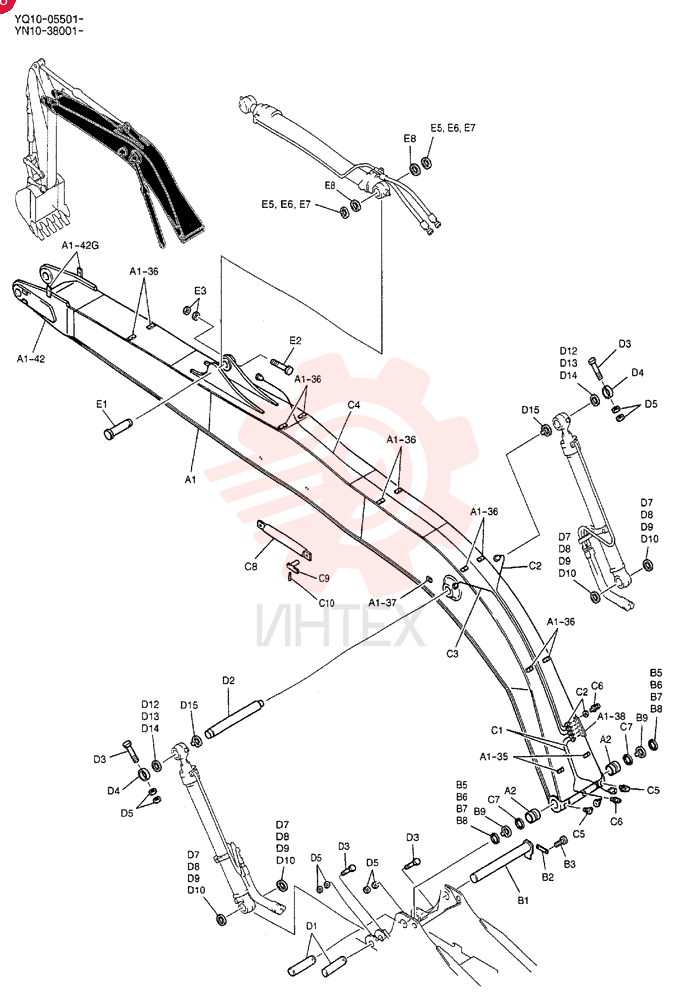 BOOM ASSY, HOE YN02B00270F1