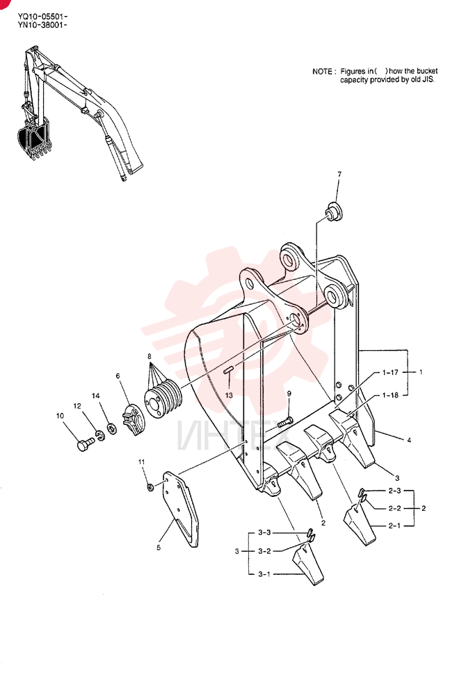 BUCKET ASSY, 0.45M³
