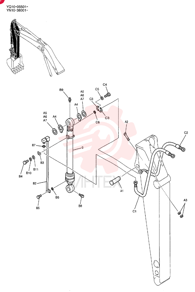 BUCKET CYLINDER YN01V00112F5 (2)