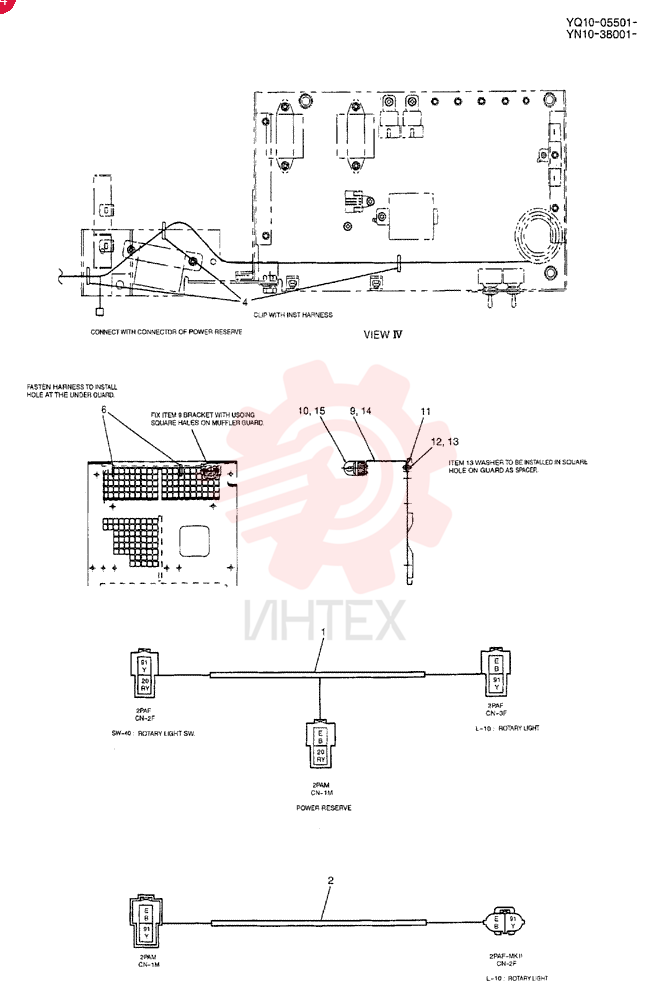 HARNESS ASSY, UPP [ROTARY LIGHT (SWITCH CHANGE)] YN13E00043F1 (2)