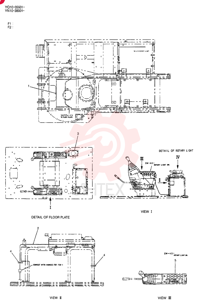 HARNESS ASSY, UPP [ROTARY LIGHT (SWITCH CHANGE)] YN13E00043F1 (1)