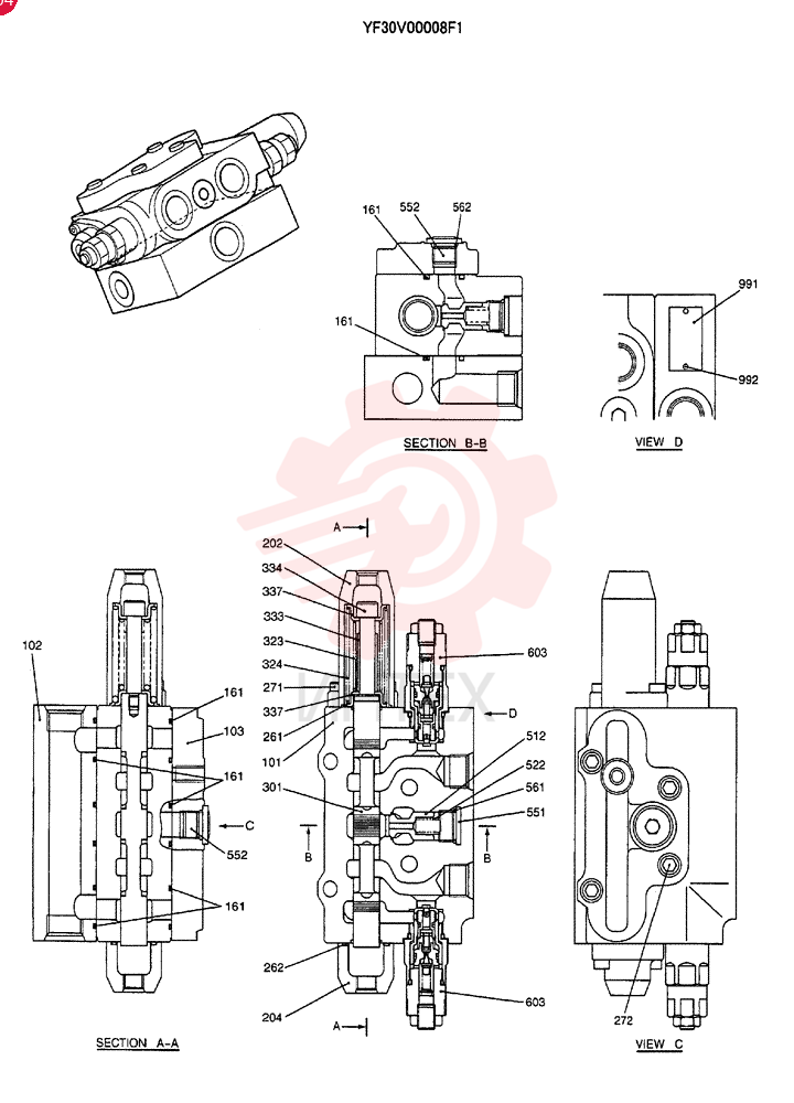 VALVE ASSY, CONTROL YF30V00008F1