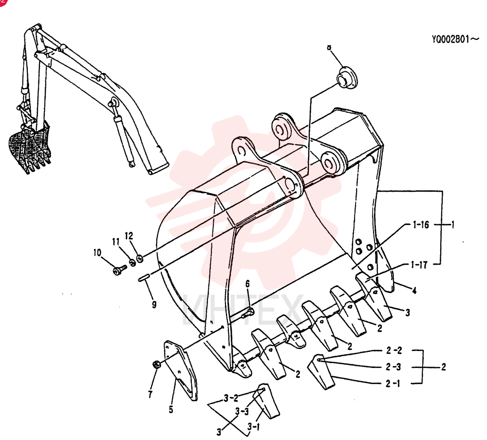 BUCKET ASSY, 0.76M3