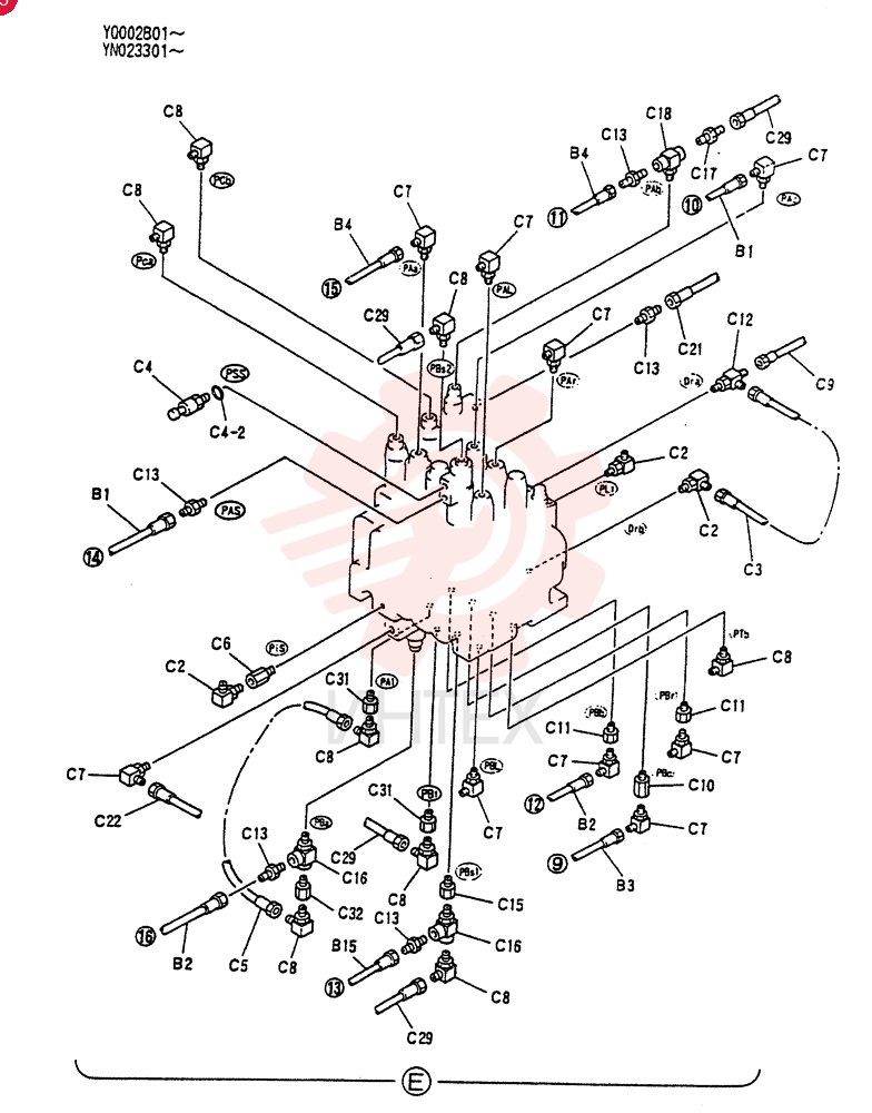 CONTROL LINES, REMOTE YN68H00017F1 (2)