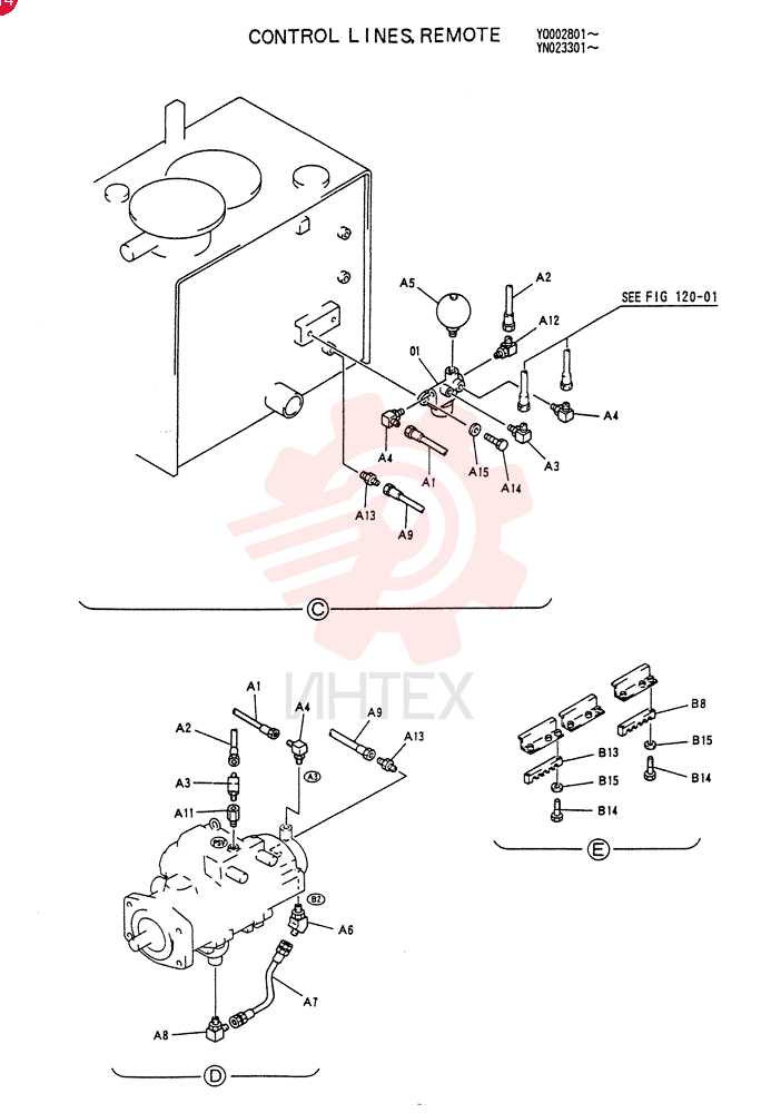 CONTROL LINES, REMOTE CONTROL LINES. PUMP YN06H00012F1 (1)
