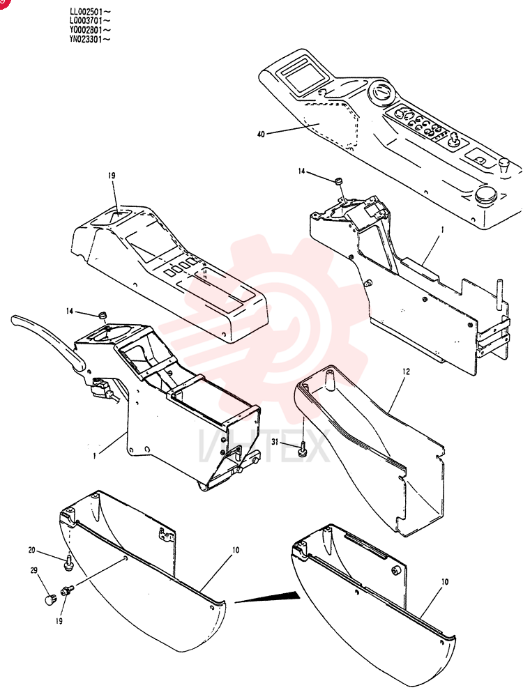 CONTROLS, OPERATORS, Serial Range: YQ002801-YQ002840 LQ03M00002F1 (1)