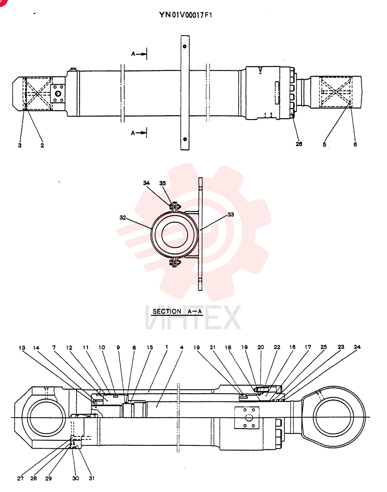 CYLINDER ASSY, ARM YN01V00017F1