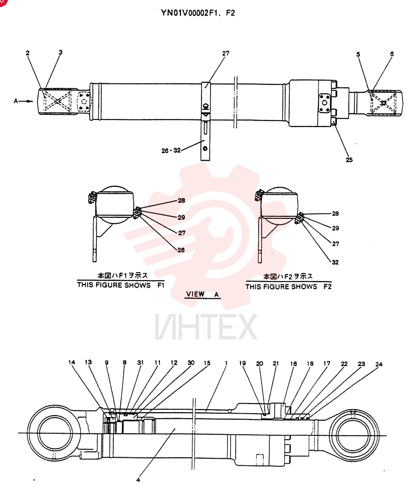 CYLINDER ASSY, BOOM YN01V00002F1