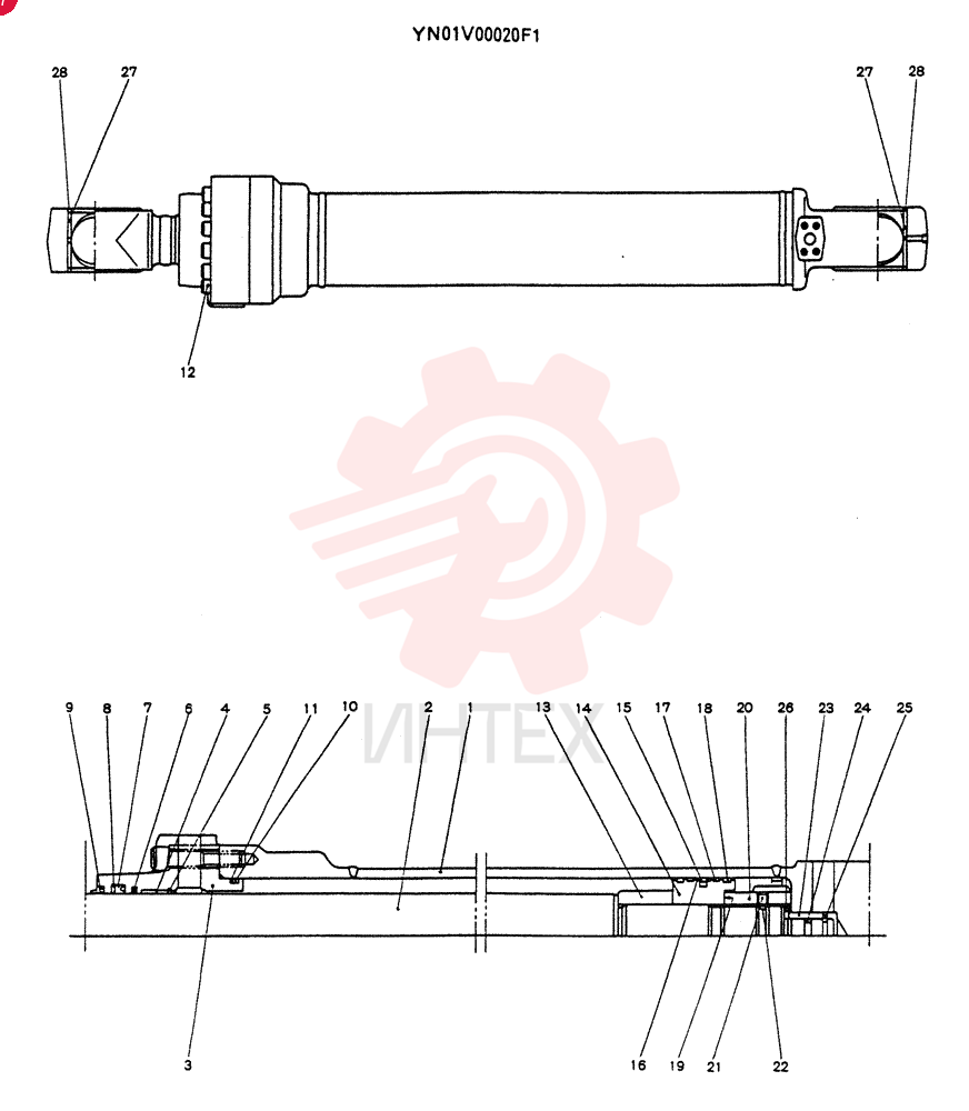 CYLINDER ASSY, SHORT LOADER YN01V00020F1