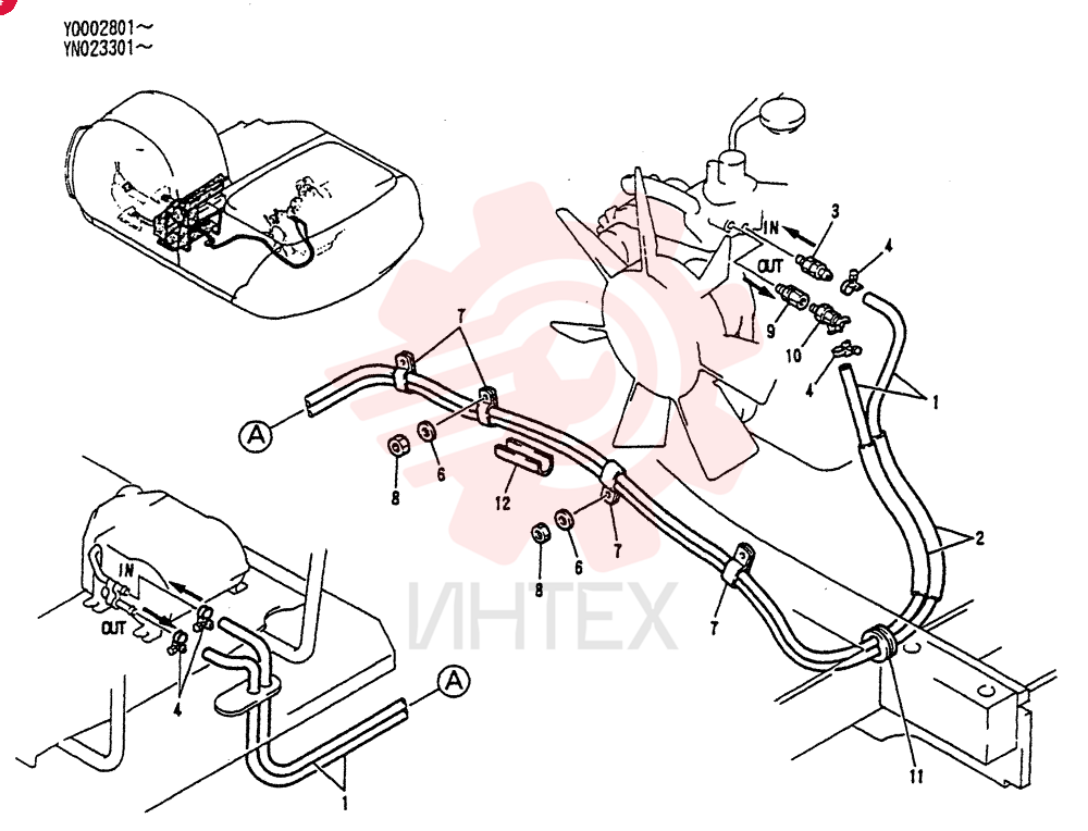 HOSE ASSY., HEATER YN21M00001F1