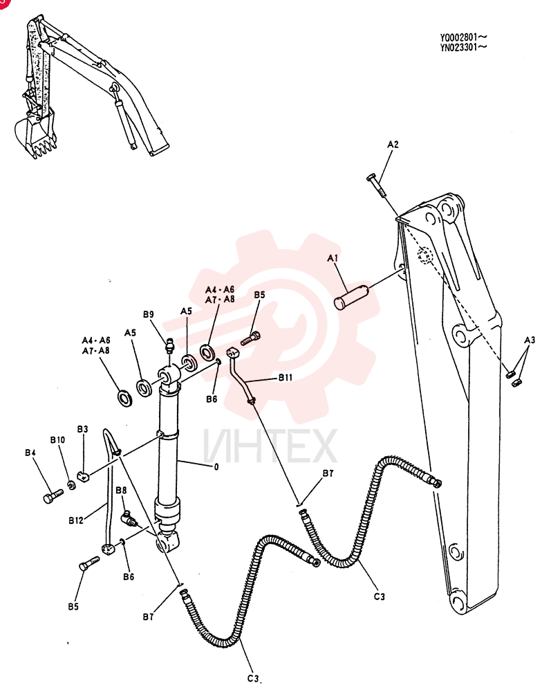 HYDRAULIC CYLINDER YN01V00004F2 (2)