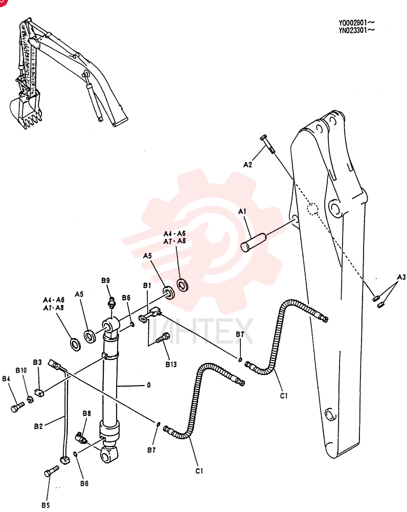 HYDRAULIC CYLINDER YN01V00004F2 (1)