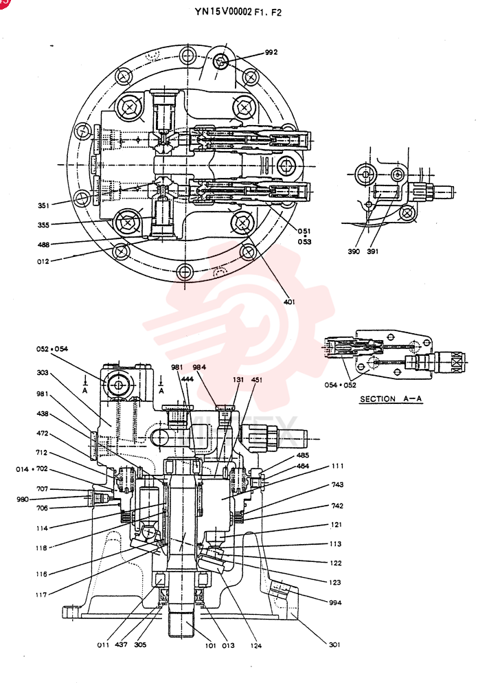HYDRAULIC MOTOR YN15V00002F1