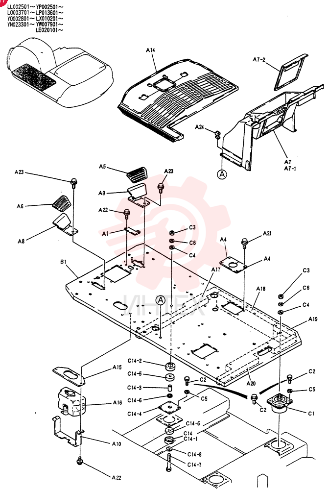 PLATE GROUP, FLOOR YN03M00019F1
