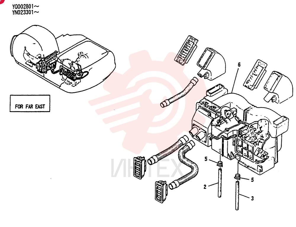 Схема (SK200) - ACERA SUPER VERSION EXCAVATOR BTW YN23624 - YN25868 (1/97-12/06) YN20M00008F2