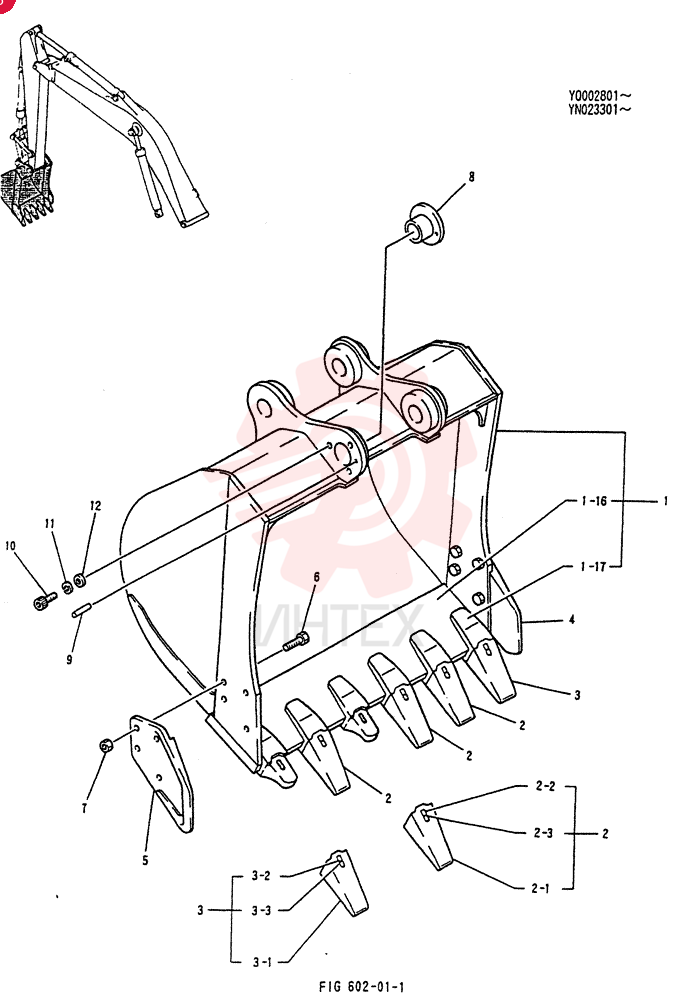 BUCKET ASSY, 0.7M3