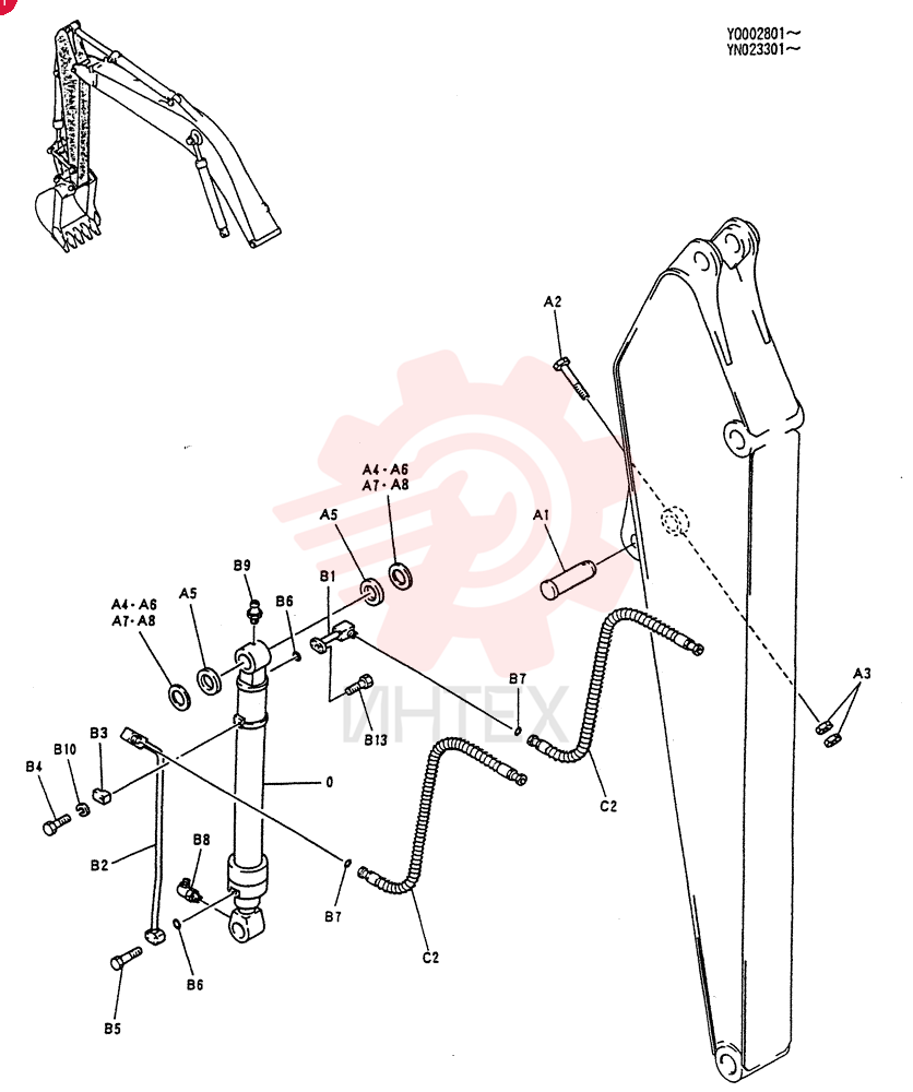 HYDRAULIC CYLINDER YN01V00004F2 (3)