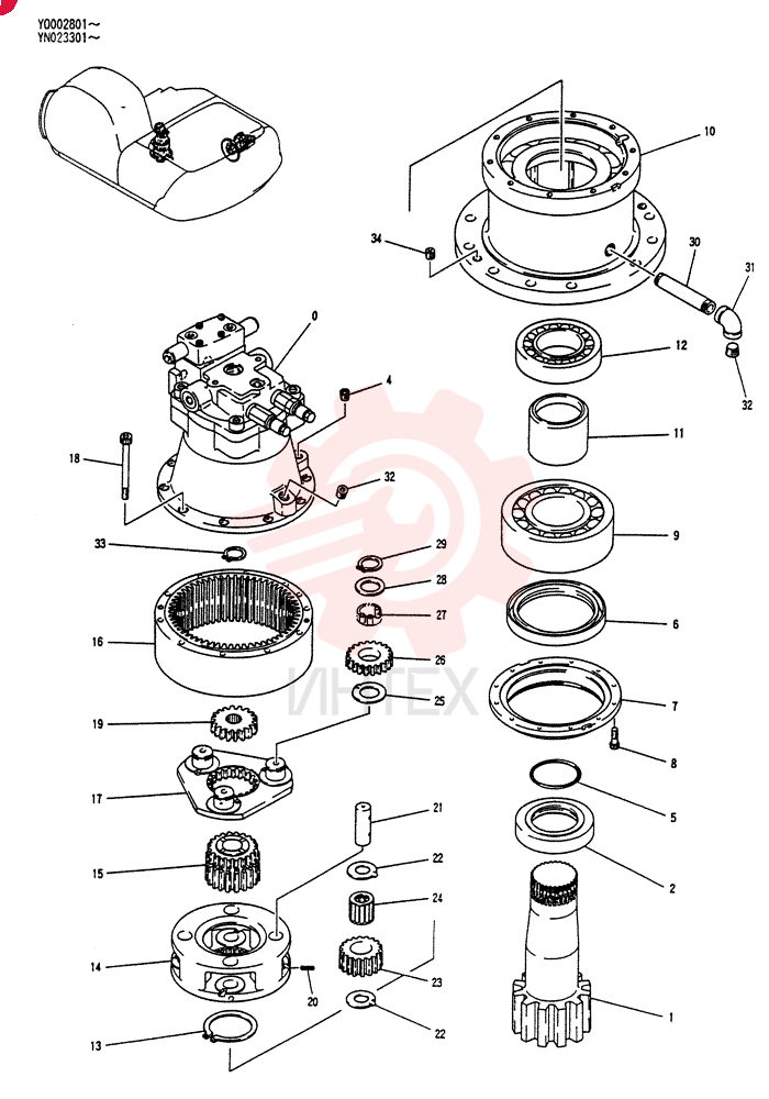 HYDRAULIC MOTOR YN32W00002F2