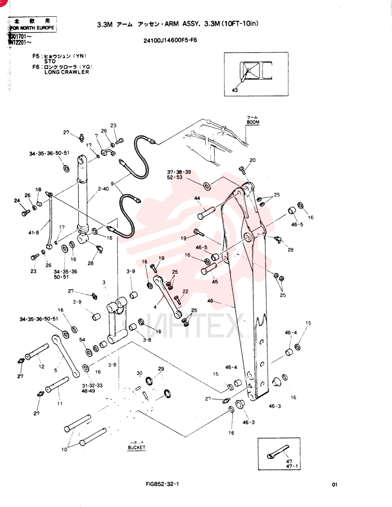 ARM ASSY, 3.3M, Remarks: (Y N) 24100J14600F5