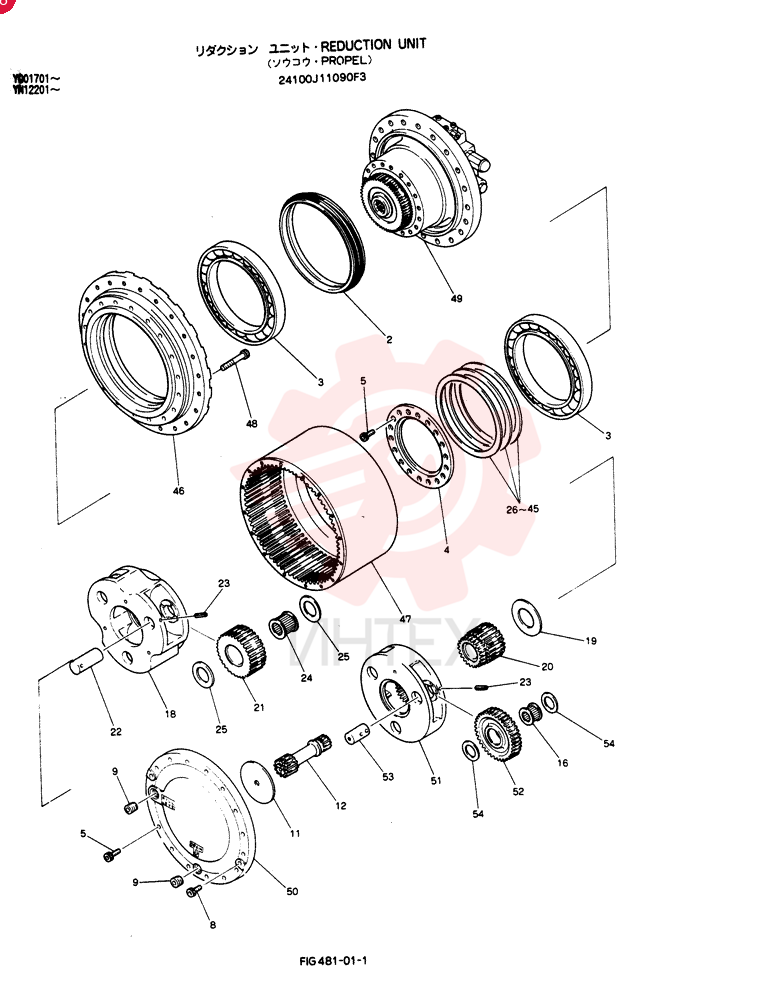 HYDRAULIC MOTOR 24100J11090F3