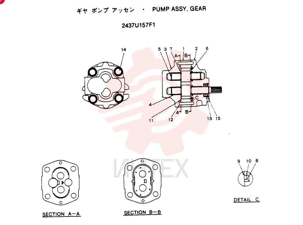 HYDRAULIC PUMP 2437U157F1