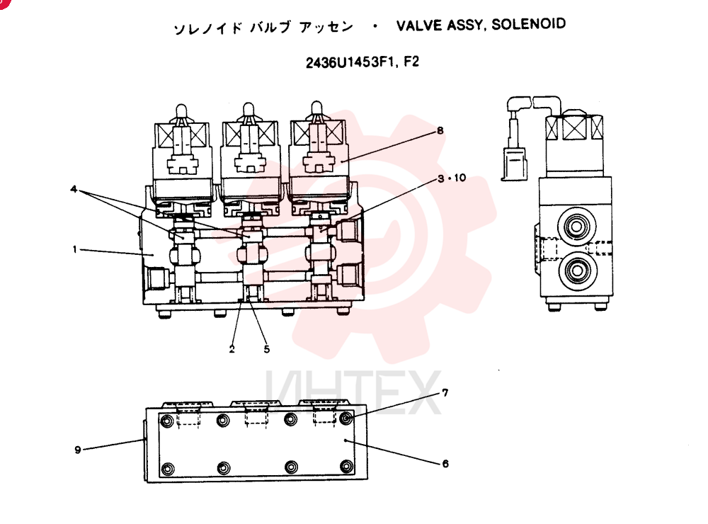 VALVE ASSY, SOLENOID, Remarks: CONSISTS OF THE FOLLOWING PARTS 2436U1453F1, F2