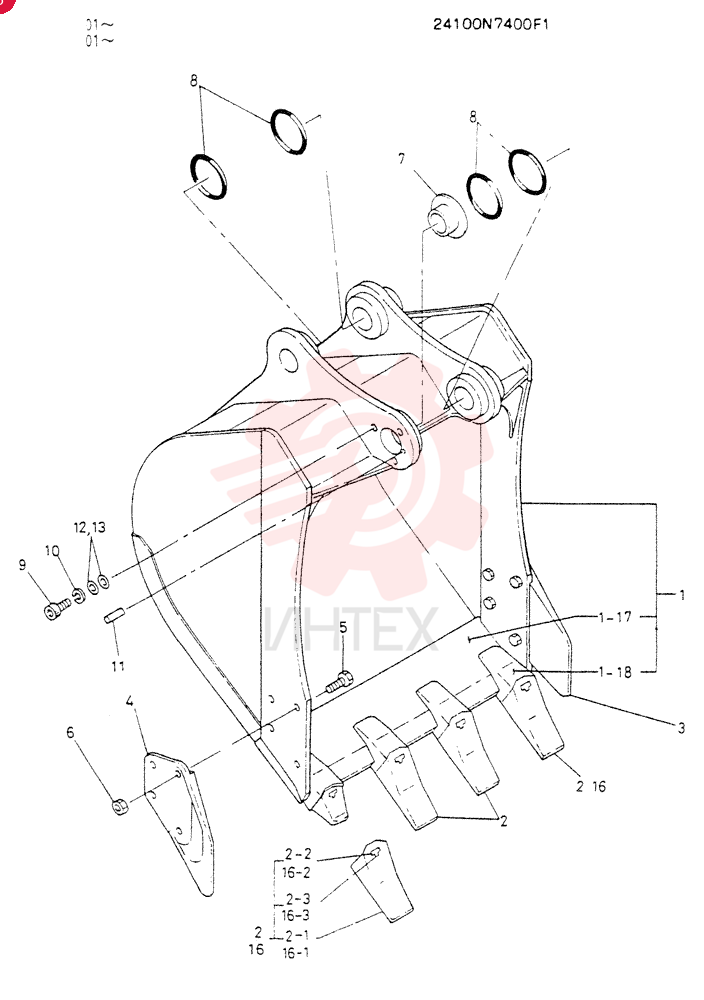 BUCKET ASSY, 0 4M3
