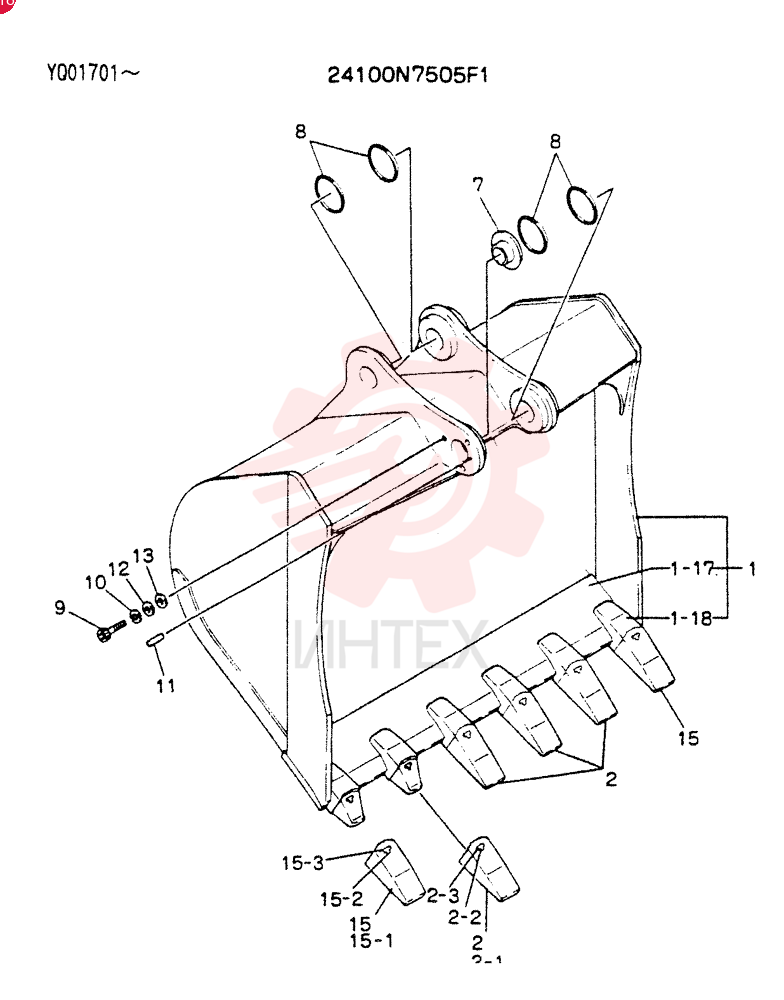 BUCKET ASSY 0 65M3