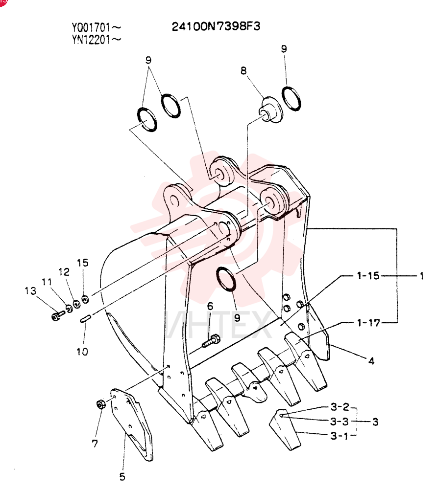 BUCKET ASSY  07MS