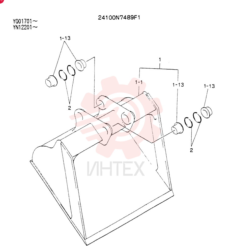 BUCKET ASSY,SCRAPER 24100N7489F1